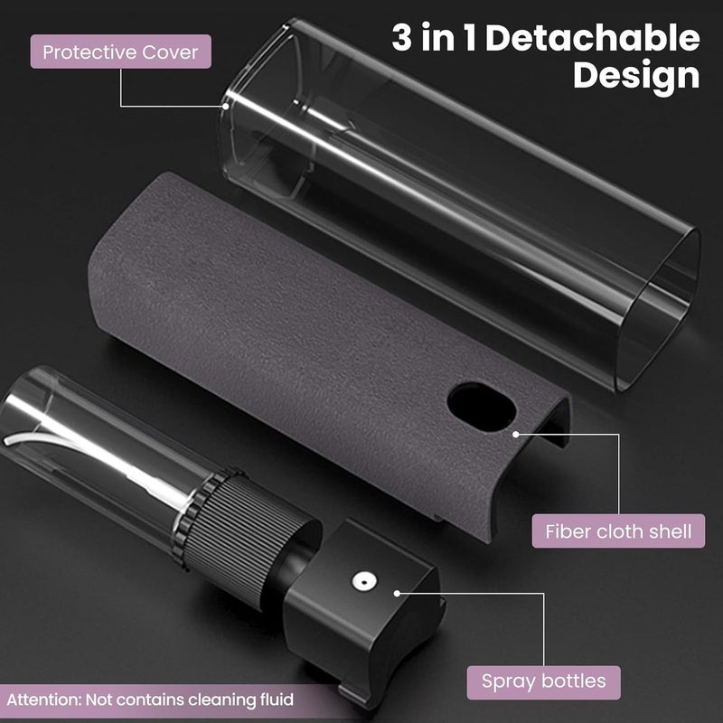 ZERNBER Touchscreen Screen Cleaner, Car, Tablet and Phone Screen Cleaner, Two in One Spray and Microfiber Cloth, Car Accessories for Women Perfect Gifts(Grey) - Image 3